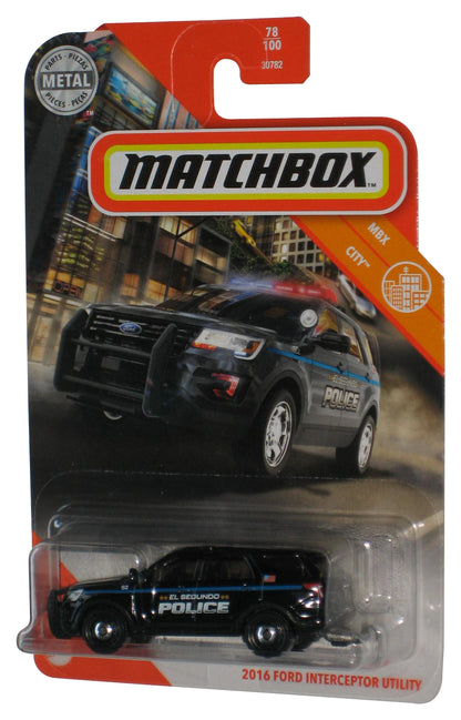 Matchbox MBX City Black 2016 Ford Interceptor Utility Toy Car 78/100