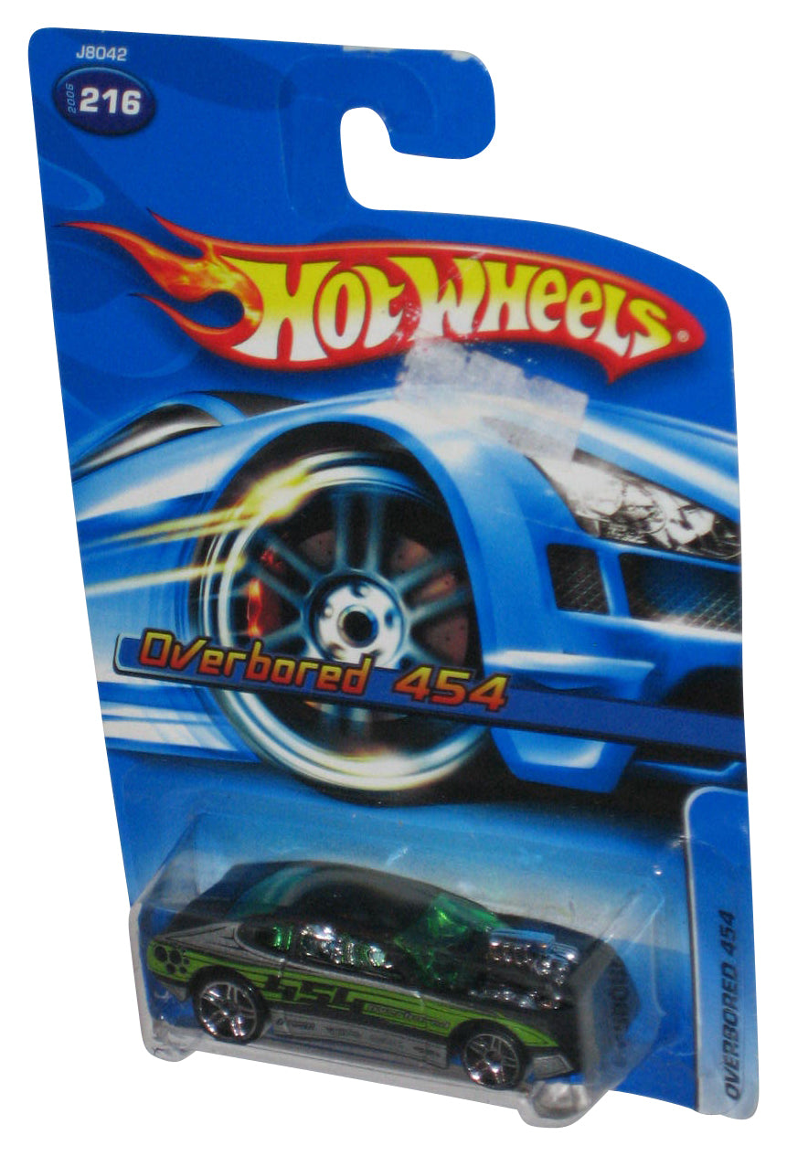 Hot Wheels Overbored 454 (2006) Mattel Green & Black Car #216 - (Card Minor Wear)