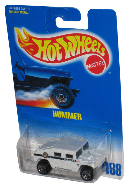 Hot Wheels Police Anti-Drug Unit (1991) Mattel White Hummer Toy Car #188