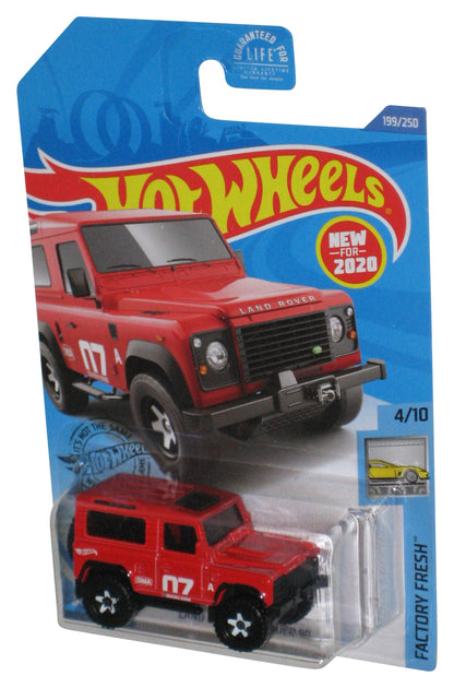 Hot Wheels Factory Fresh 4/10 (2020) Red Land Rover Defender 90 Car 199/250
