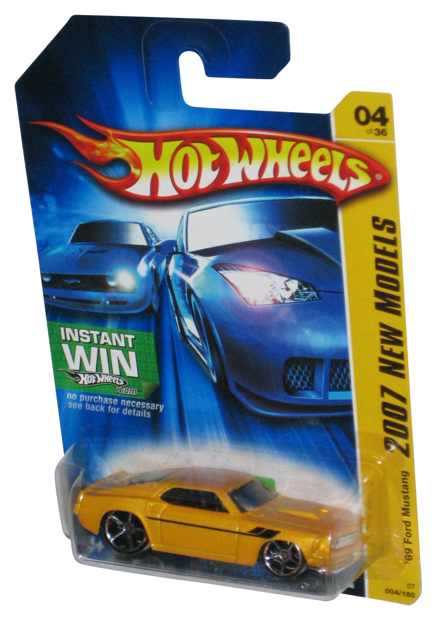 Hot Wheels 2007 New Models 04/36 Yellow '69 Ford Mustang Car 004/180
