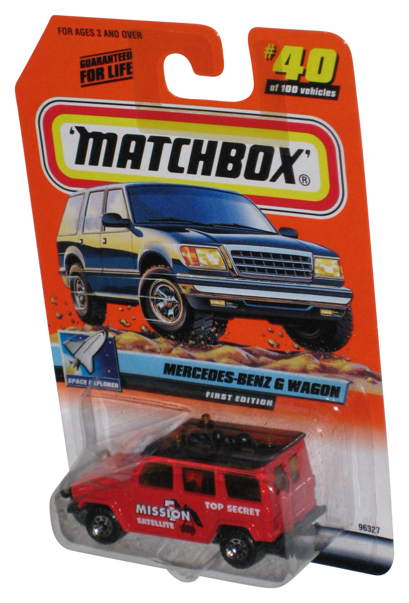 Matchbox Space Explorer (1999) Red Mercedes-Benz G Wagon Car #40/100 - (Mission Satellite Top Secret)
