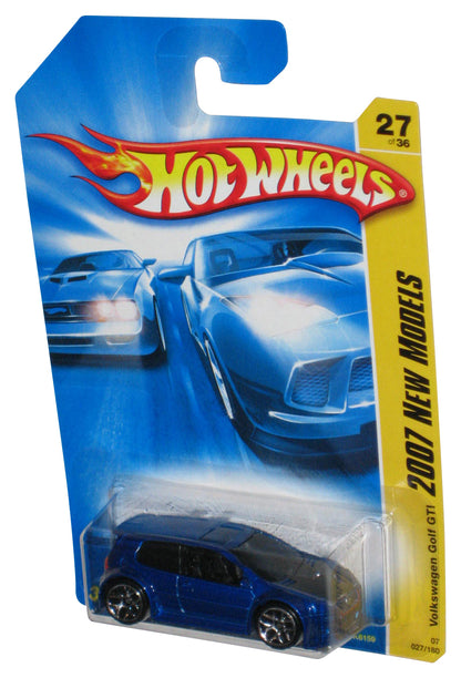 Hot Wheels 2007 New Models 27/36 Volkswagen Golf GTI Blue Toy Car 027/180
