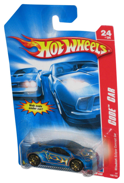 Hot Wheels Code Car 24/24 (2006) Blue Mitsubishi Eclipse Concept Car 108/180
