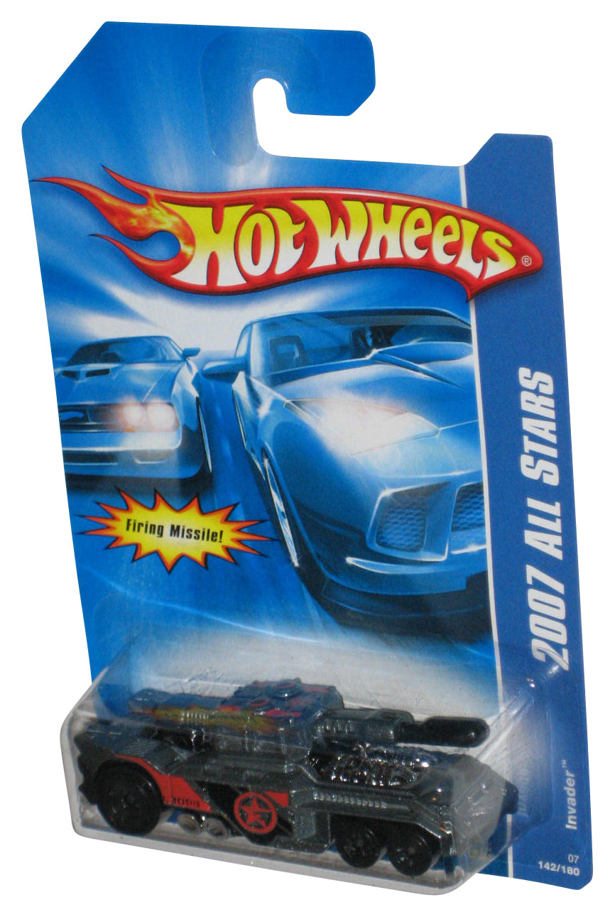 Hot Wheels 2007 All Stars Silver Invader Toy Tank 142/180 w/ Firing Missile