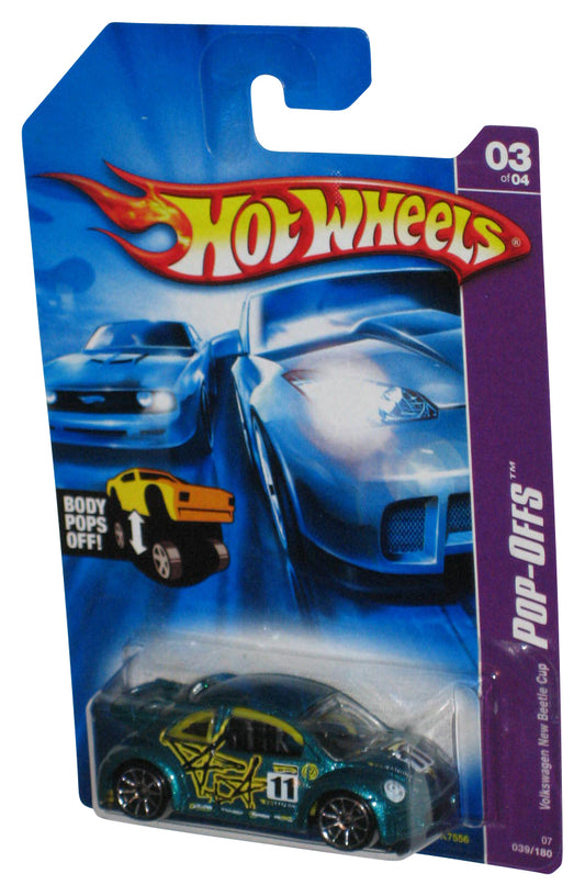 Hot Wheels Pop-Offs 03/04 (2006) Green Volkswagen New Beetle Cup Car 039/180