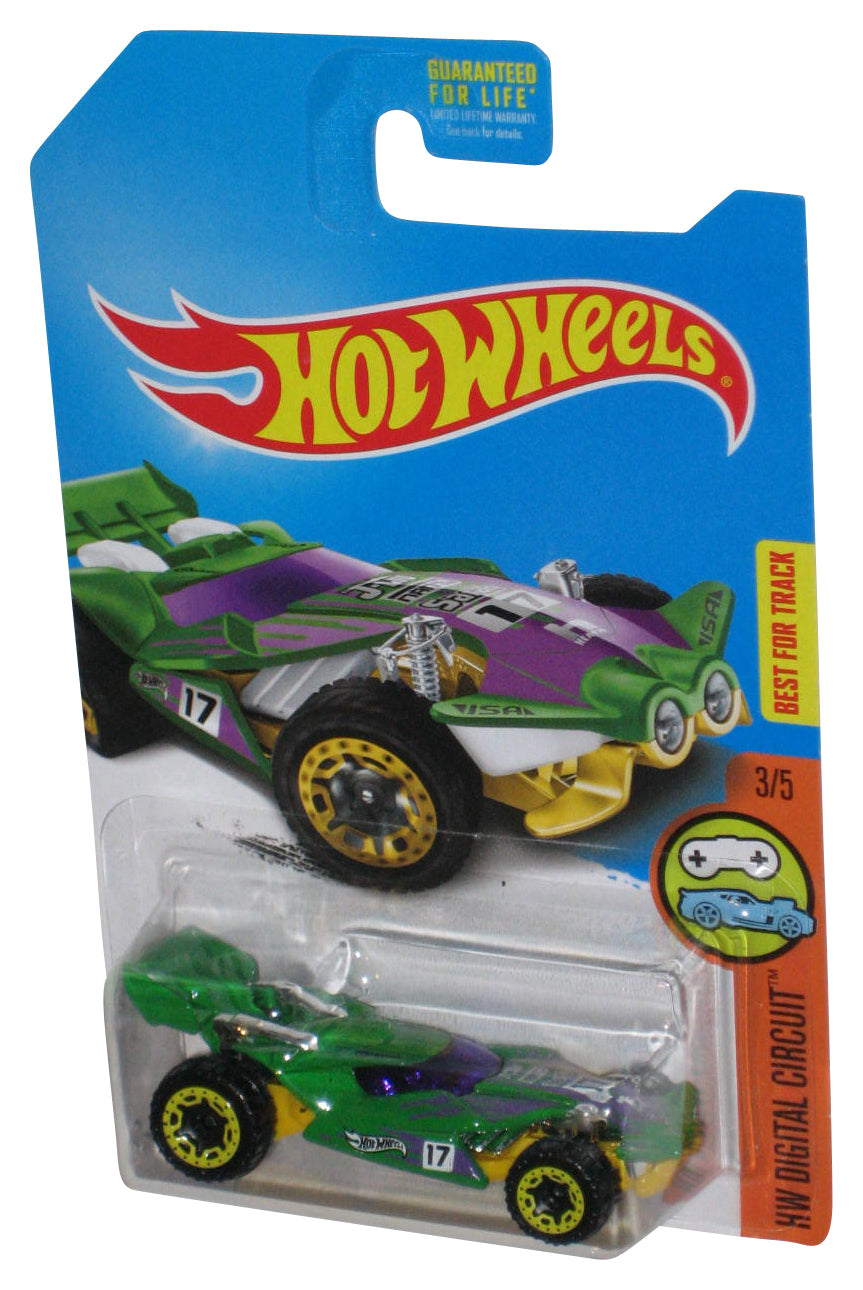Hot Wheels HW Digital Circuit (2015) Green Blade Raider Car 3/5