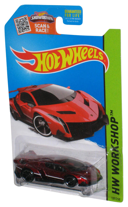 Hot Wheels HW Workshop (2013) Red Lamborghini Veneno Car 189/250