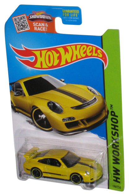 Hot Wheels HW Workshop (2013) Yellow Porsche 911 GT3 RS Car 196/250