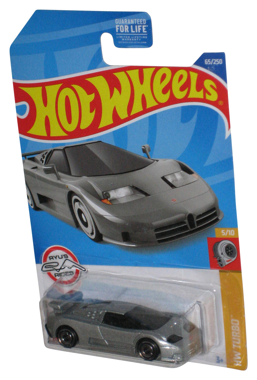 Hot Wheels HW Turbo 5/10 (2021) Silver '94 Bugatti EB110 SS Toy Car 65/250