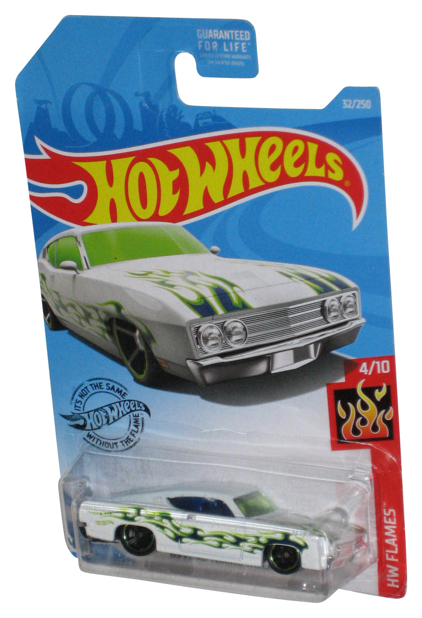 Hot Wheels '69 Ford Torino Talladega (2017) HW Flames 4/10 White Car 32/250