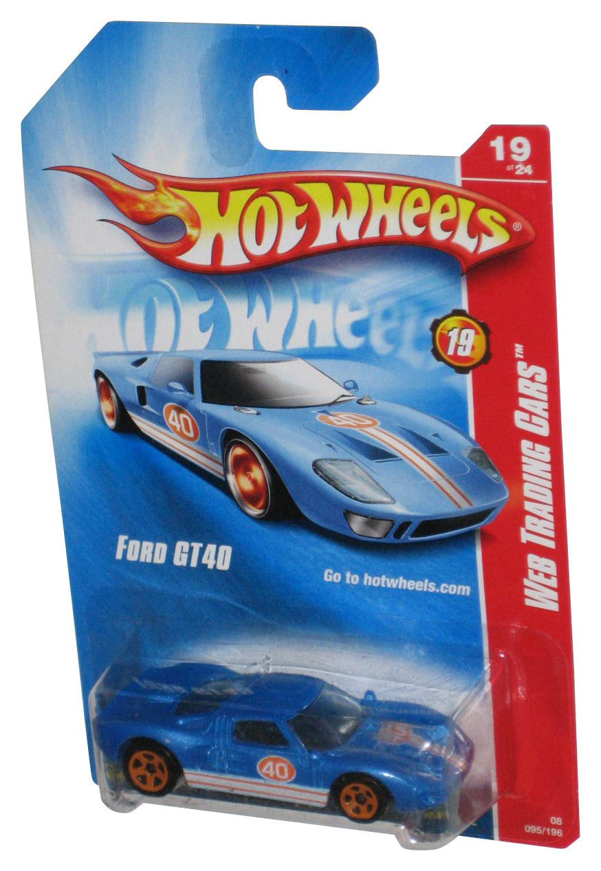 Hot Wheels Web Trading Cars 19/24 (2007) Blue Ford GT40 Car 095/196
