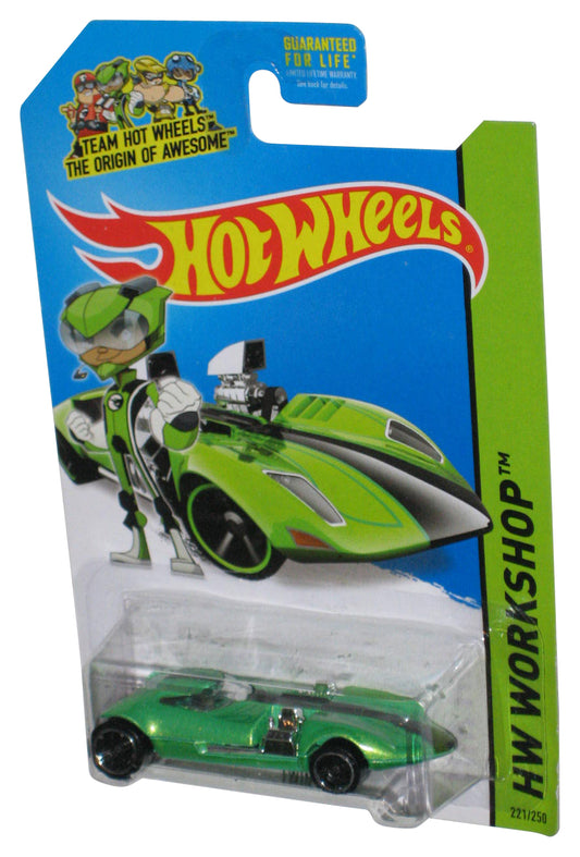 Hot Wheels HW Workshop (2013) Green Twin Mill Toy Car 221/250