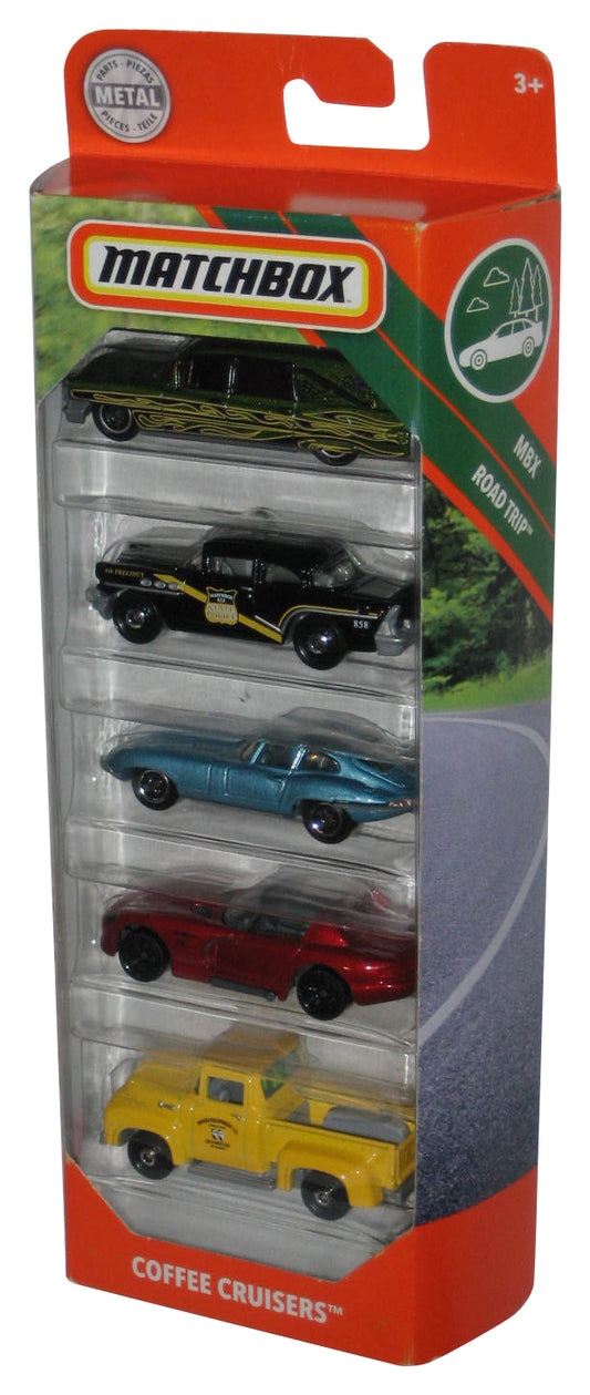 Matchbox MBX Road Trip Coffee Cruisers (2018) Mattel Car 5-Pack Box Set