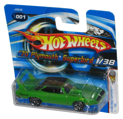 Hot Wheels 2006 First Editions 1/38 (2005) Green '70 Plymouth Superbird Toy Car #001 - (Short Card)