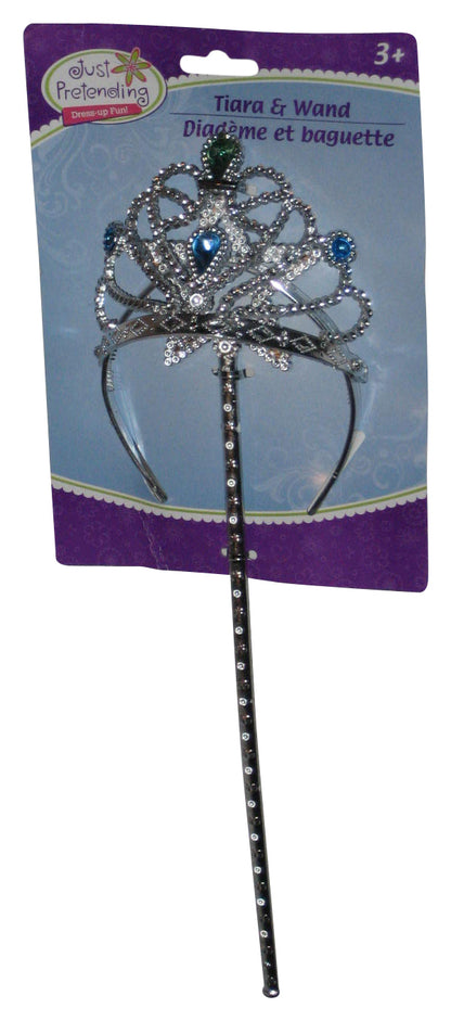 Just Pretending Dress-Up Fun! Silver Kids Children Greenbrier Tiara & Wand