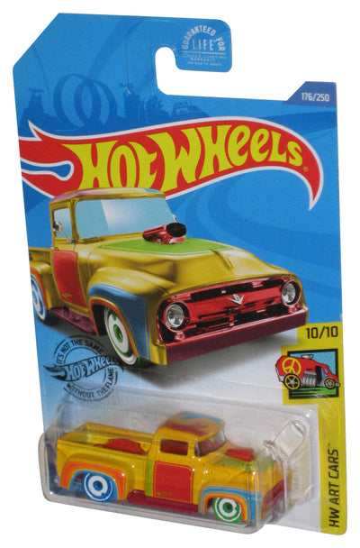 Hot Wheels HW Art 10/10 (2017) Yellow Custom '56 Ford Truck 176/250