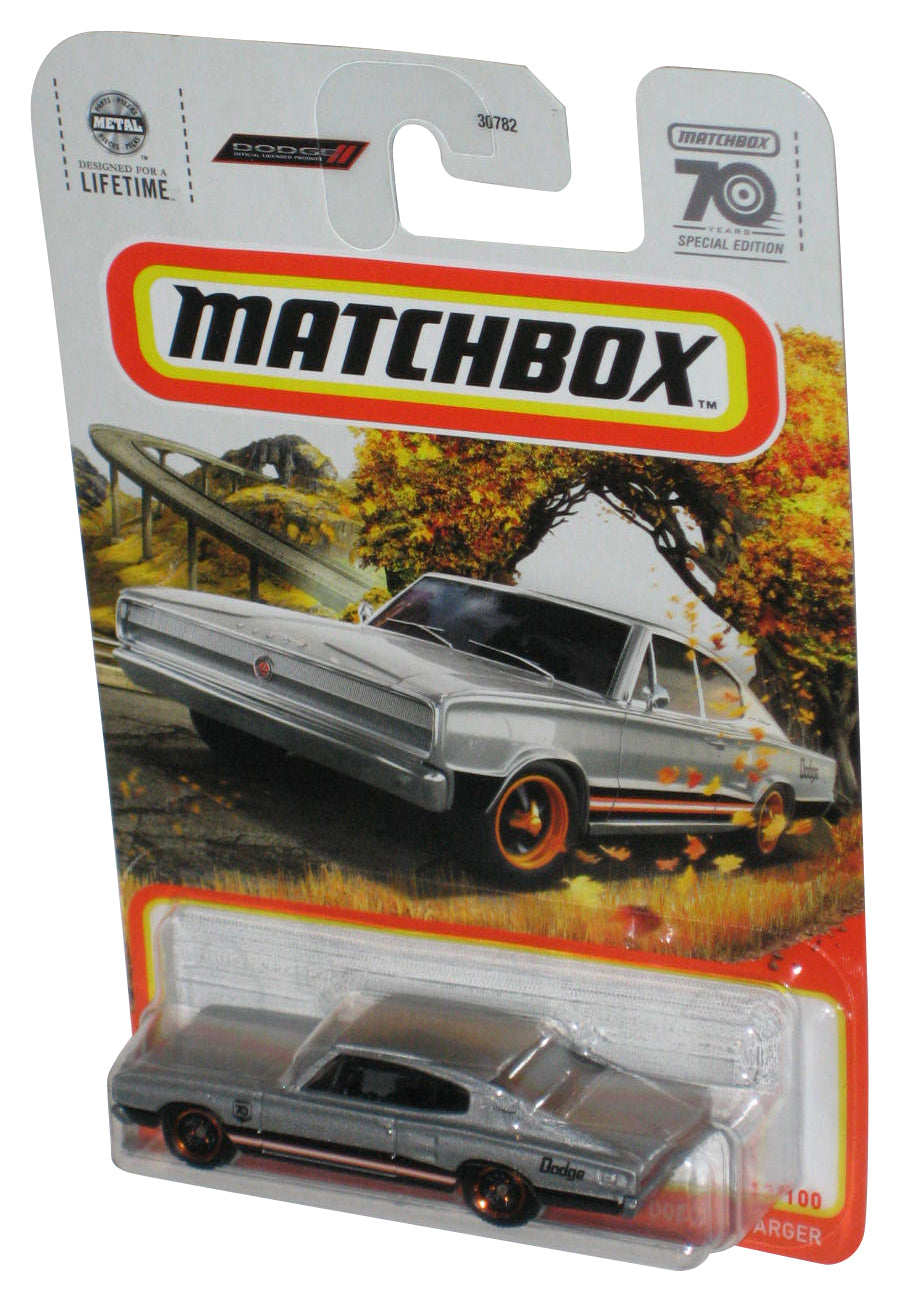 Matchbox Silver 1966 Dodge Charger (2022) Mattel Metal Toy Car 12/100