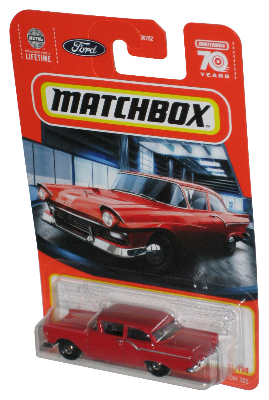 Matchbox Metal 70 Years (2022) Red 1957 Ford Custom 300 Toy Car 21/100