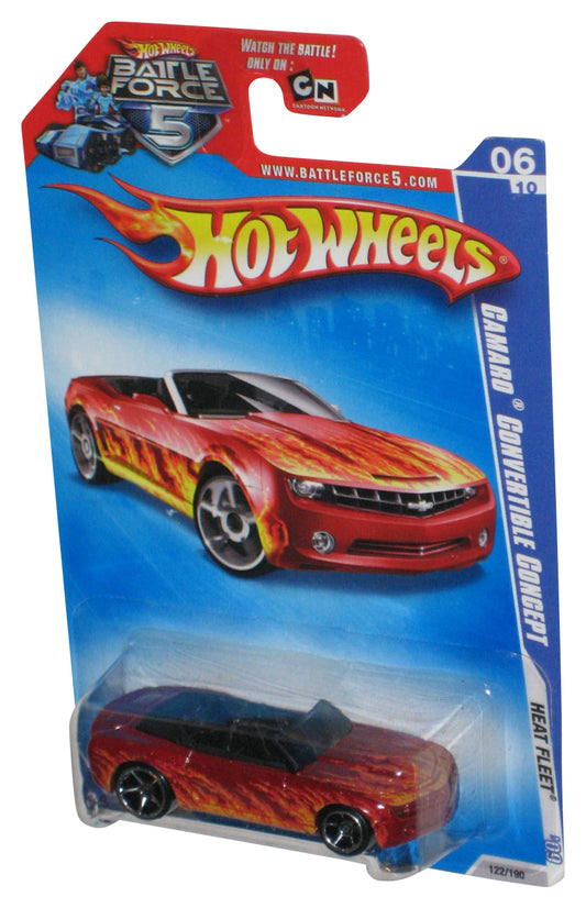 Hot Wheels Battle Force 5 Heat Fleet '09 Red Camaro Convertible Concept Car 122/190
