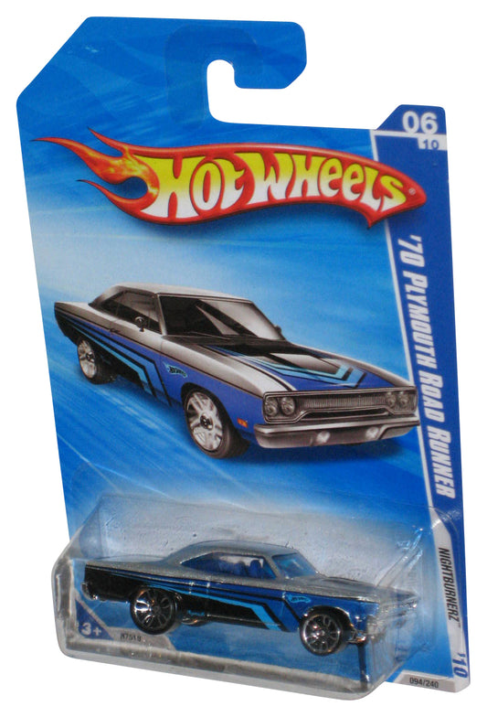 Hot Wheels Nighburnerz '10 Silver & Blue '70 Plymouth Road Runner Car 094/240