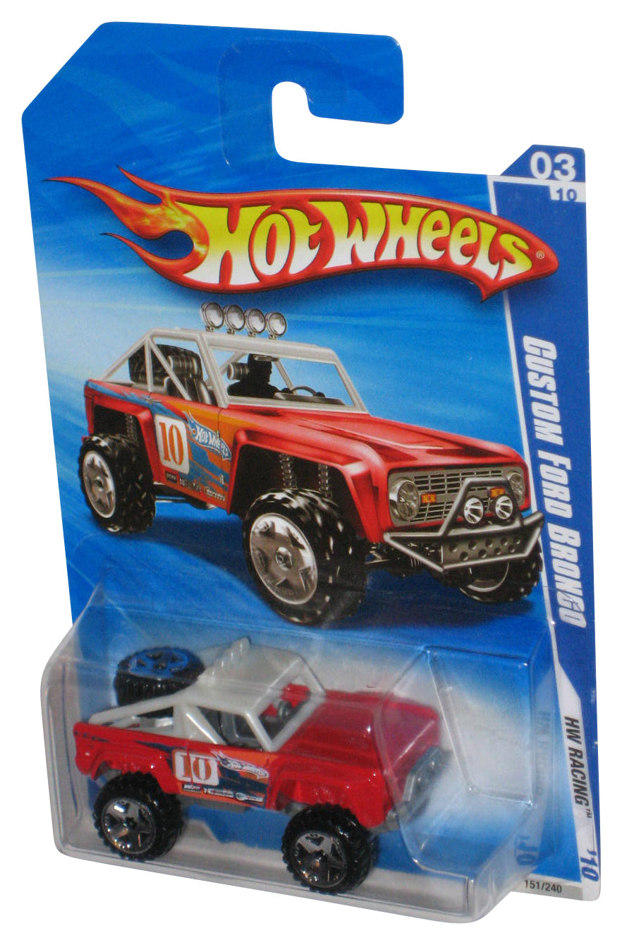 Hot Wheels HW Racing '10 03/10 Red Custom Ford Bronco Car 151/240