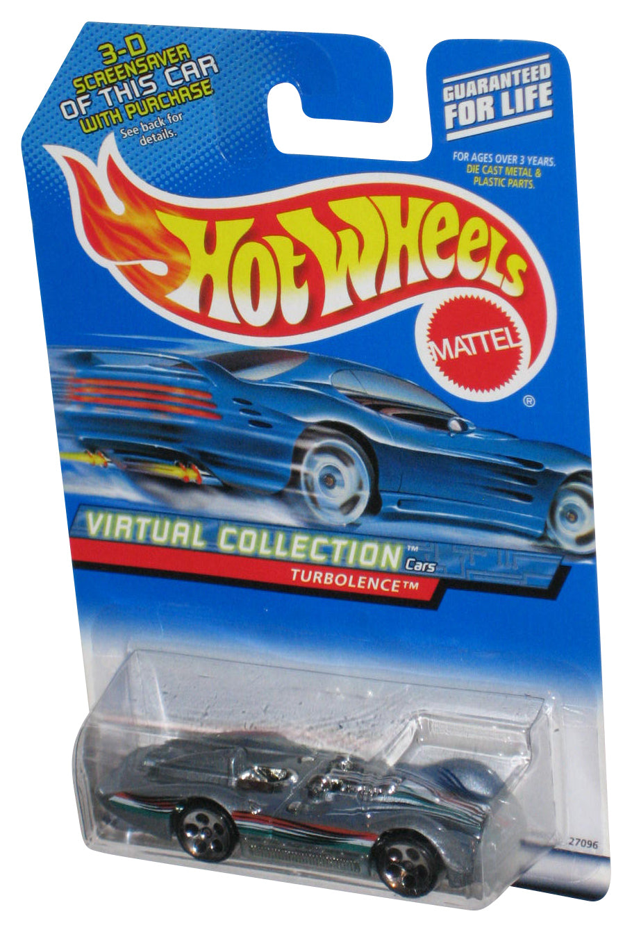 Hot Wheels Virtual Collection (1999) Silver Turbolence Toy Car #129