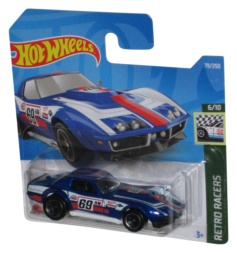 Hot Wheels Retro Racers 6/10 (2021) Blue '69 Copo Corvette Car 79/250 - (Short Card)