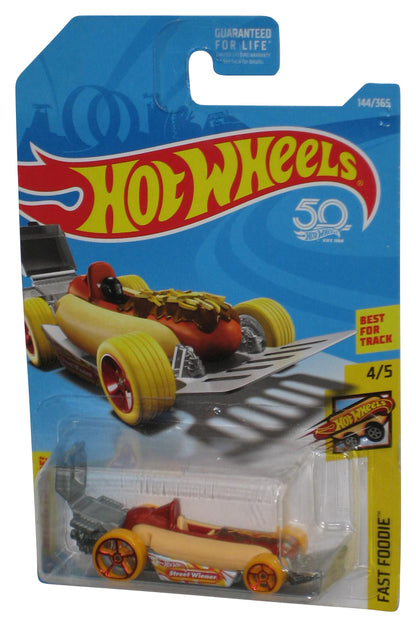 Hot Wheels 50th Fast Foodie 4/5 Street Wiener (2018) Hot Dog Toy Car 144/365 - (Damaged Packaging)