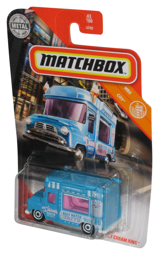 Matchbox MBX City (2020) Blue Ice Cream King Salt Water Taffy Truck 43/100