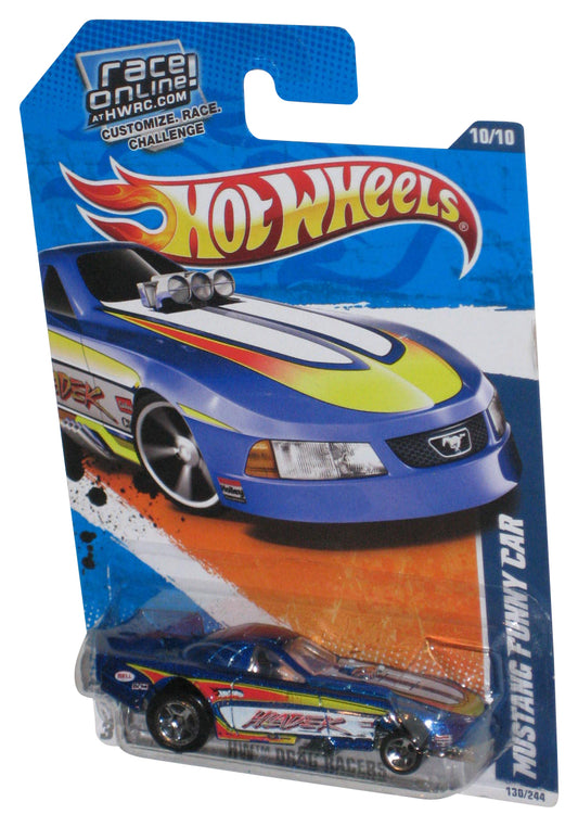 Hot Wheels HW Drag Racers 10/10 (2010) Blue Mustang Funny Car 130/244