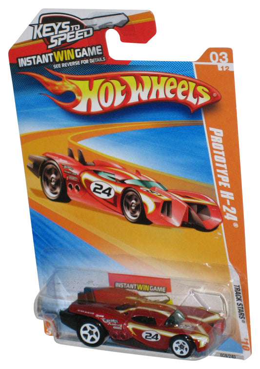 Hot Wheels Track Stars '10 3/12 (2009) Red Prototype H-24 Car 059/240