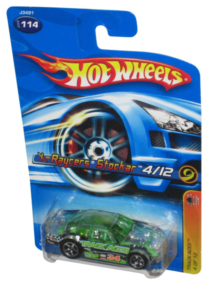 Hot Wheels Track Aces 4/12 X-Raycers Stockar Green Toy Car #114