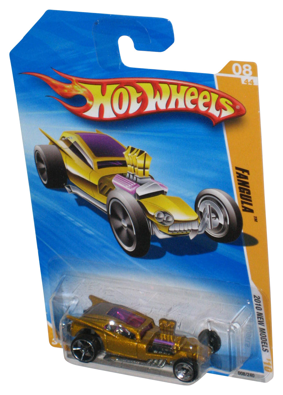Hot Wheels 2010 New Models '10 08/44 Gold Fangula Toy Car 008/240