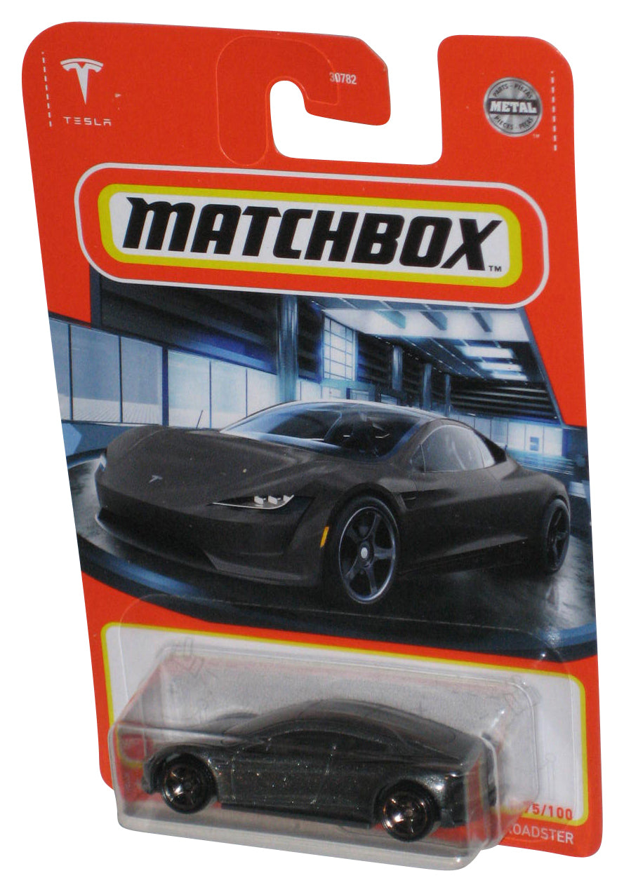 Matchbox Tesla Roadster (2022) Mattel Metal Silver Toy Car 75/100
