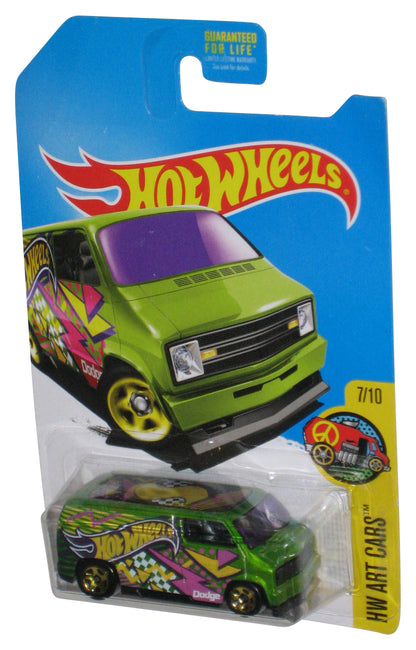 Hot Wheels HW Art Cars (2015) Green Custom '77 Dodge Van Toy 7/10