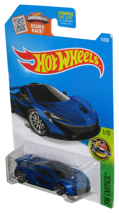 Hot Wheels HW Exotics 1/10 McLaren P1 (2015) Blue Toy Car 71/250 - (Card Wear)