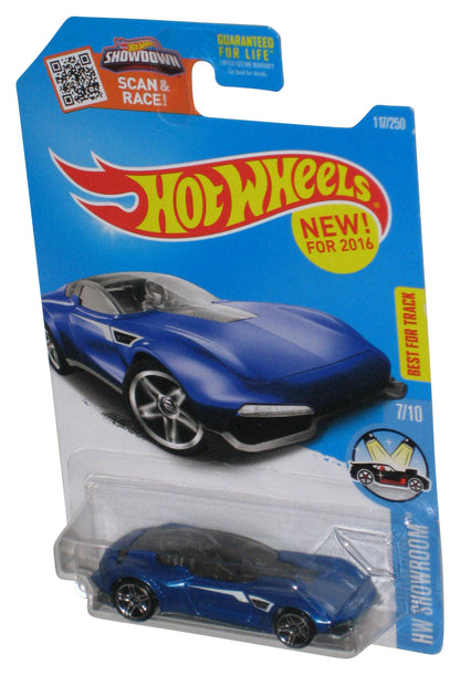 Hot Wheels HW Showroom 7/10 (2016) Blue Gazella GT Car 117/250