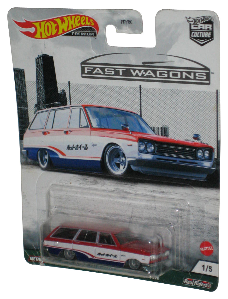 Hot Wheels Premium Culture Fast Wagons '69 Nissan Skyline Van Real Riders Metal Toy Car 1/5