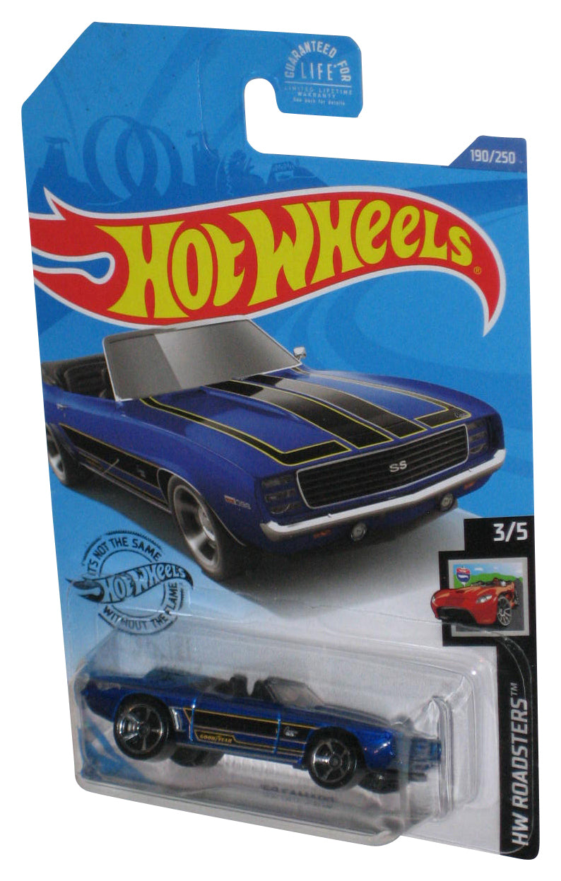 Hot Wheels HW Roadsters 3/5 Blue '69 Camaro (2018) Die-Cast Toy Car 190/250