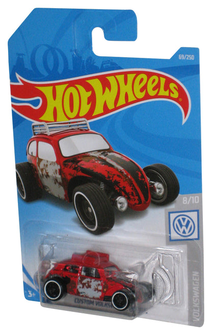 Hot Wheels Volkswagen 8/10 (2017) Red Custom Volkswagen Beetle Car 69/250