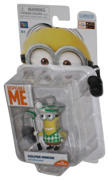 Despicable Me Golfer Minion Thinkway Toys Poseable Action Figure