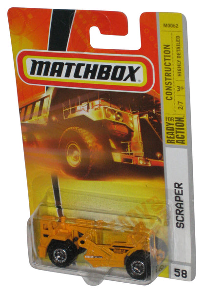 Matchbox Construction 2/7 (2007) Yellow Scraper Toy Vehicle #58