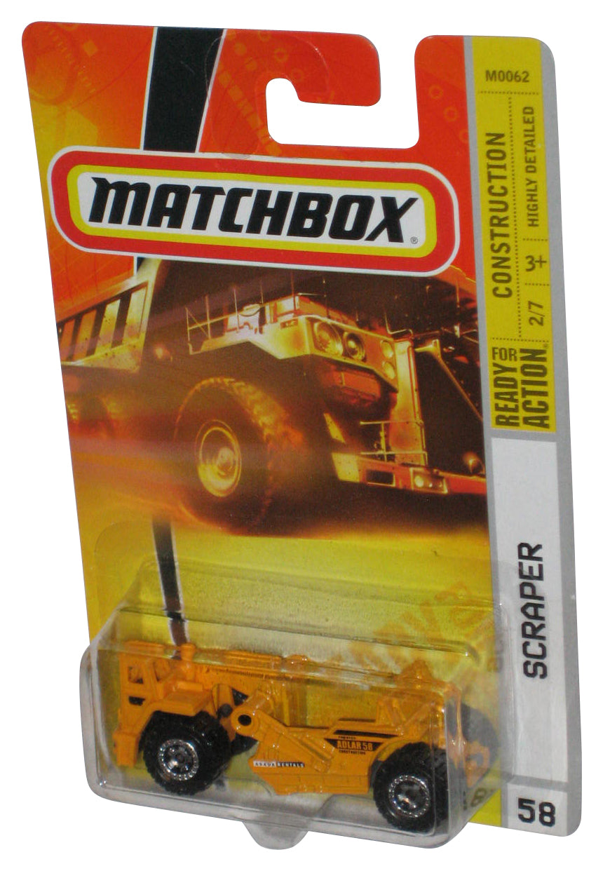 Matchbox Construction 2/7 (2007) Yellow Scraper Toy Vehicle #58