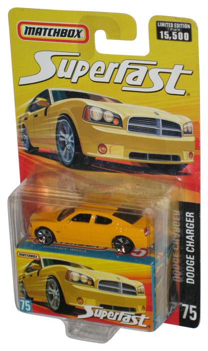 Matchbox Superfast (2006) Mattel Yellow Dodge Charger Toy Car #75