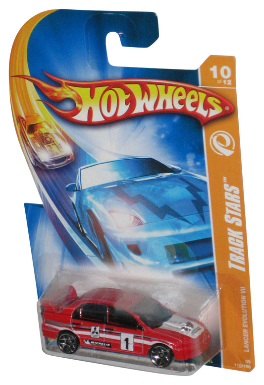 Hot Wheels Web Trading Cars 10/12 (2007) Red Lancer Evolution VII Car 110/196