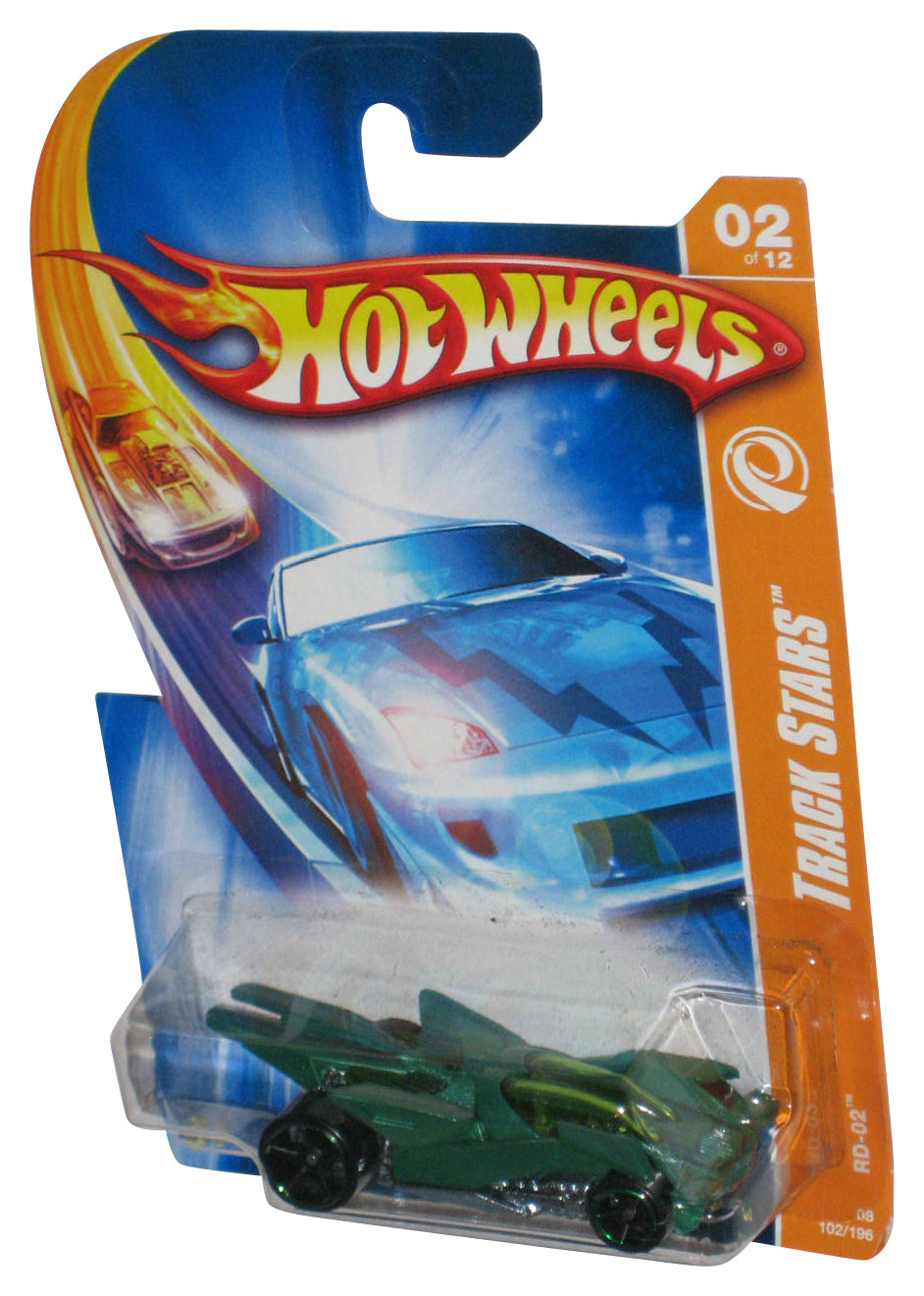Hot Wheels Track Stars 02/12 (2007) Green RD-02 Toy Car 102/196