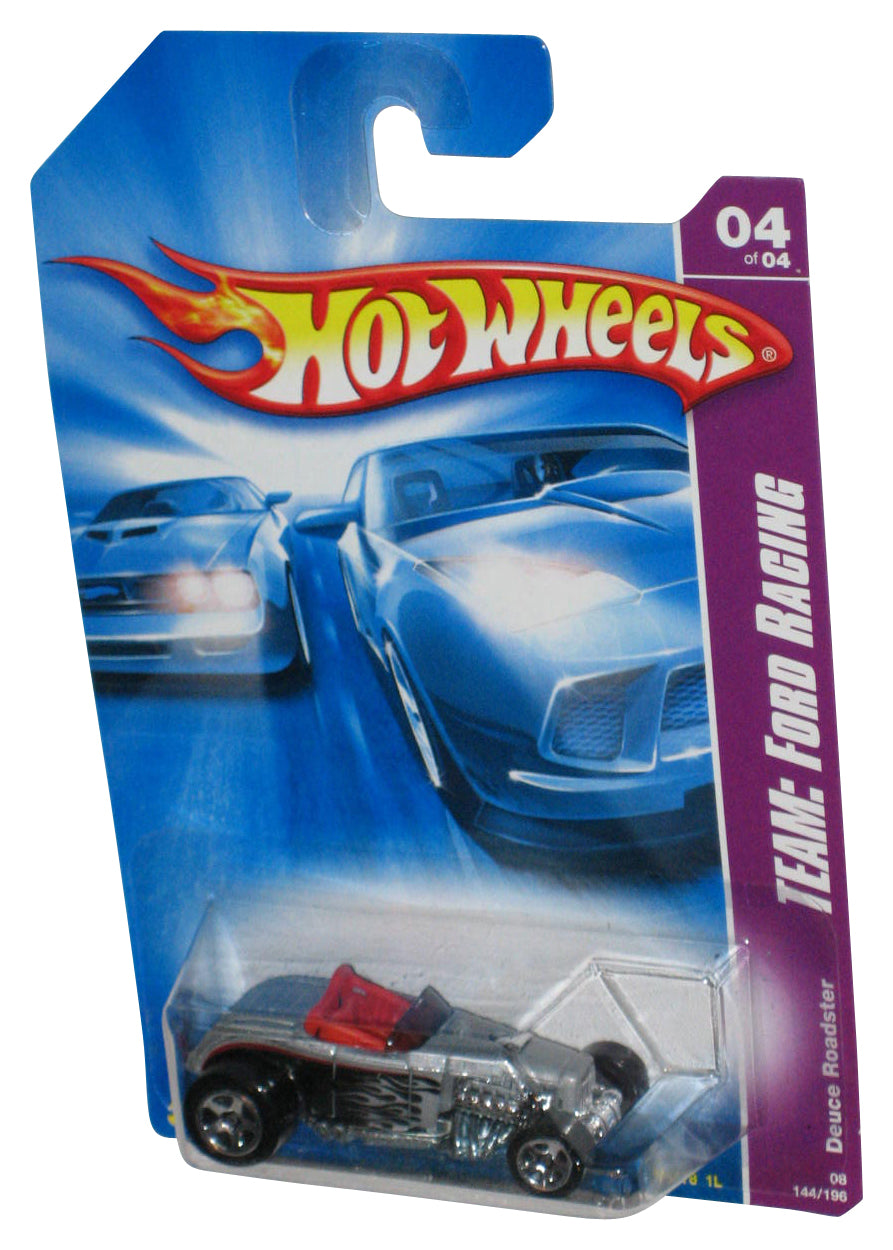 Hot Wheels Team Ford Racing 4/4 (2007) Silver Deuce Roadster Car 144/196