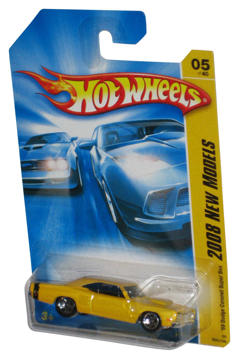 Hot Wheels 2008 New Models 05/40 Yellow '69 Dodge Coronet Super Bee Car 005/196