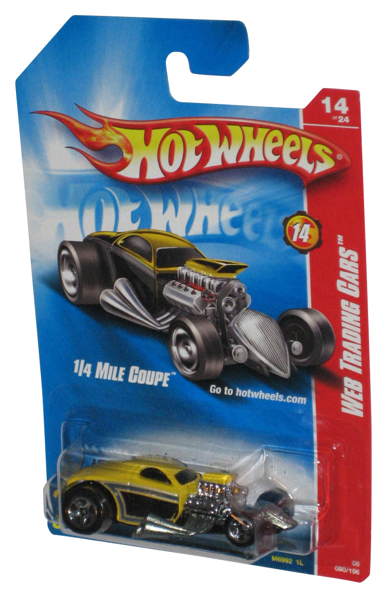 Hot Wheels Web Trading Cars (2007) Yellow 1/4 Mile Coupe Car 090/196